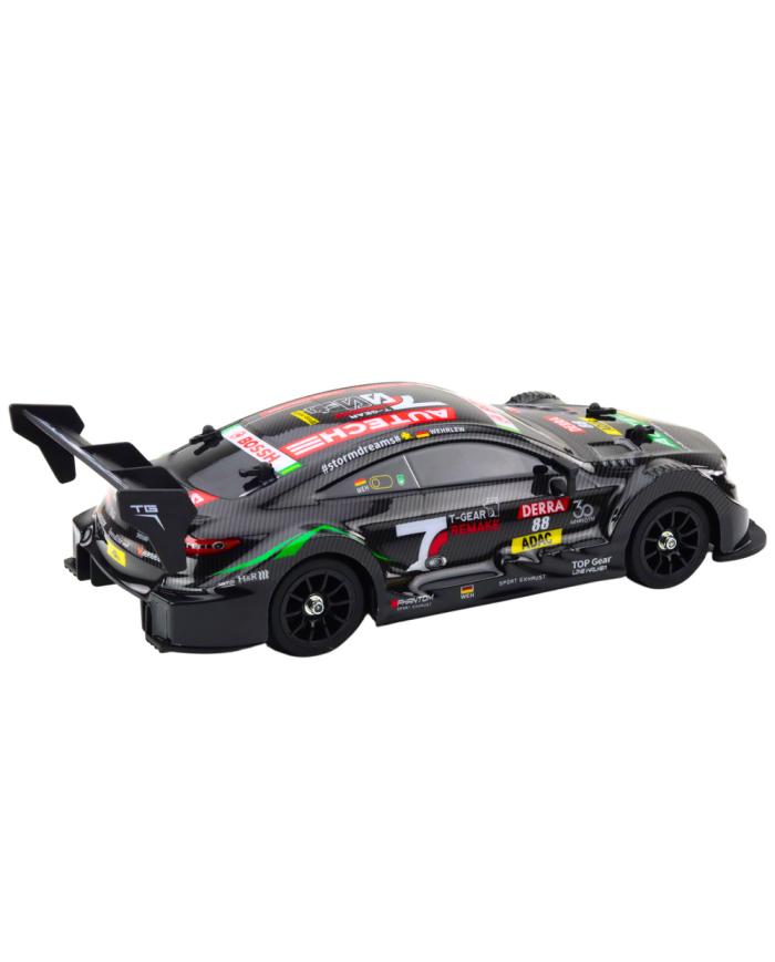 Samochód Wyścigowy Auto Do Driftu RC Czarny Karbon 30km/h 1:16