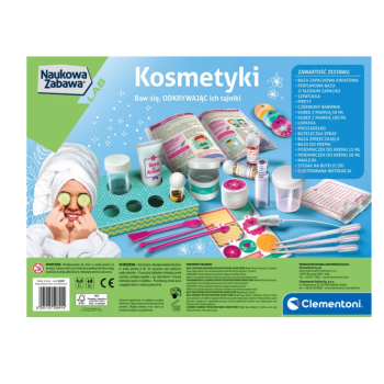 Naukowa Zabawa Laboratorium Kosmetyków Krem Sól do Kąpieli Kosmetyki Język Polski Clementoni 50891
