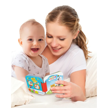 Clemmy Słodkie Zwierzaki Kotek Piesek Krówka Klocki Książeczka Clementoni 17849