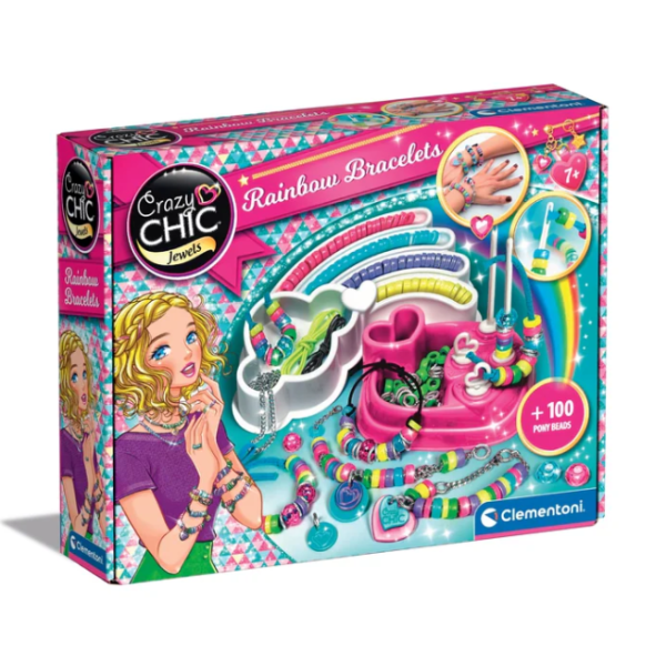 Crazy Chic Zestaw Koralików Kolorowe Bransoletki Clementoni 78415