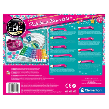 Crazy Chic Zestaw Koralików Kolorowe Bransoletki Clementoni 78415