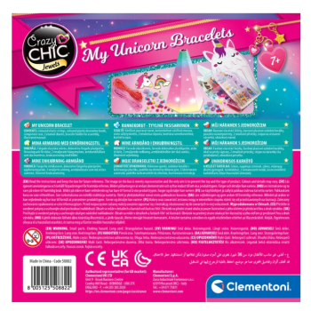 Crazy Chic Zestaw Koralików Bransoletki z Jednorożcem Clementoni 50882