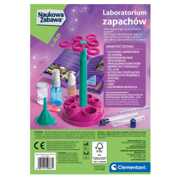Naukowa Zabawa Zestaw Laboratorium Zapachów Perfumy Język Polski Clementoni 50867