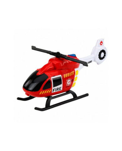 Zestaw Pojazdów Straż Pożarna Wóz Helikopter Samochód Światła Dźwięki 1:32