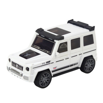 Auto Terenowe Metalowe Ukryty Samochodzik Światło Dźwięk Biały Niebieski