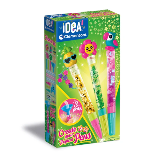 Idea Art Zestaw Mini Fabryka Tropikalnych Długopisów Clementoni 18830