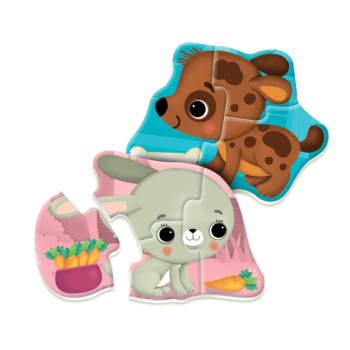 Puzzle Mali Przyjaciele Zwierzątka Farma Uczę się Bawiąc Język Polski Clementoni 50761