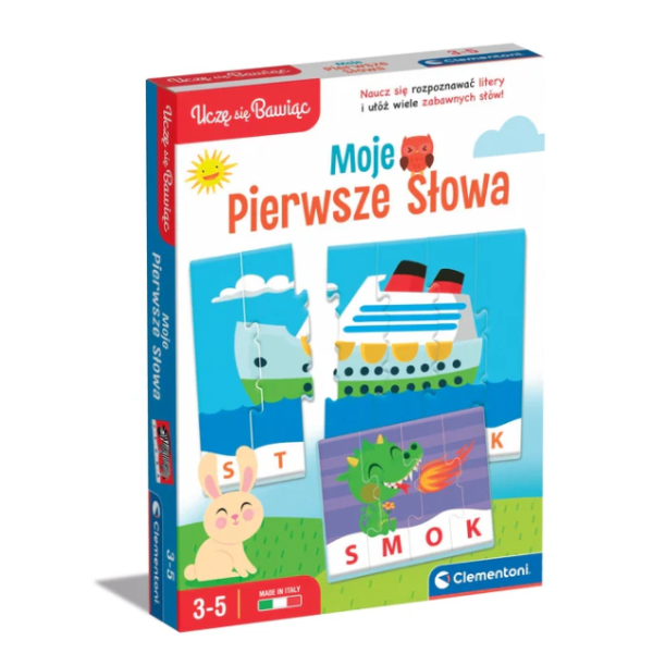 Gra edukacyjna Puzzle Moje Pierwsze Słowa Uczę się Bawiąc Język Polski Clementoni 50770