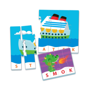 Gra edukacyjna Puzzle Moje Pierwsze Słowa Uczę się Bawiąc Język Polski Clementoni 50770