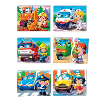 Gra edukacyjna Pojazdy i Zawody Uczę się Bawiąc Język Polski Clementoni 50765