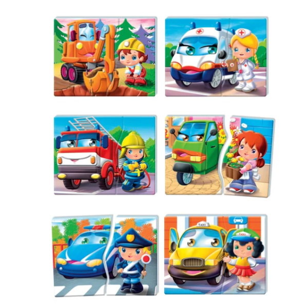 Gra edukacyjna Pojazdy i Zawody Uczę się Bawiąc Język Polski Clementoni 50765