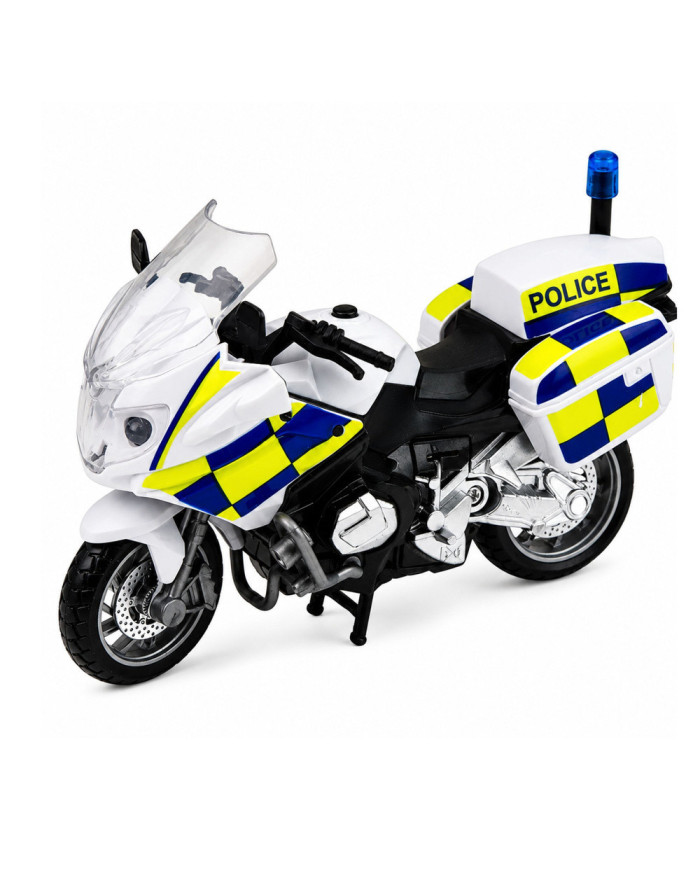Zestaw Policyjny Helikopter Motocykl Radiowóz Światła Dźwięki 1:32