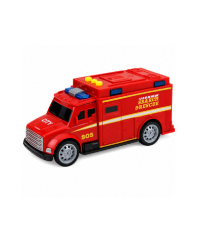 Samochód Ratunkowy Karetka Ambulans Światła Dźwięki Czerwony 1:32