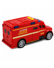 Samochód Ratunkowy Karetka Ambulans Światła Dźwięki Czerwony 1:32