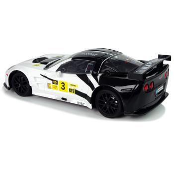 Auto Sportowe Wyścigowe R/C 1:18 Corvette C6.R Biały 2.4 G Światła