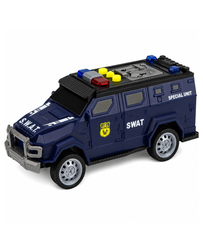 Samochód Pojazd Jednostki Specjalnej SWAT Światła Dźwięki Granatowy 1:32
