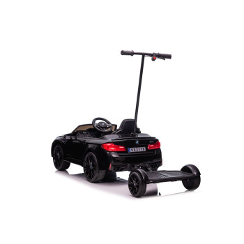 Auto Na Akumulator BMW M5 Z Platformą Dla Rodzica Czarne Lakierowane