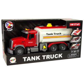 Samochód Ciężarówka Cysterna Biała Dźwięki Światła