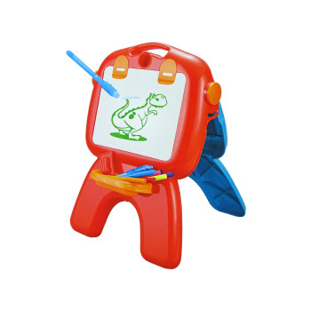 Tablica Dwustronna Kredowa Pisaki Stojąca Projektor Obrazki Czerwona