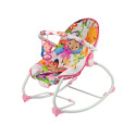Kołyska Bujaczek Fotelik Krzesełko 2w1 Różowy Kwiatuszek Dźwięki Wibracja