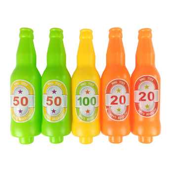 Gra Zręcznościowa Rzut Obręczą Kolorowe Butelki Punkty