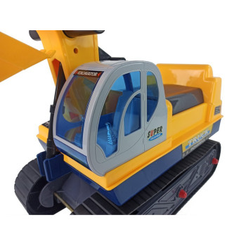 Duża Koparka Jeździk Koparka Budowa Kask Żółty