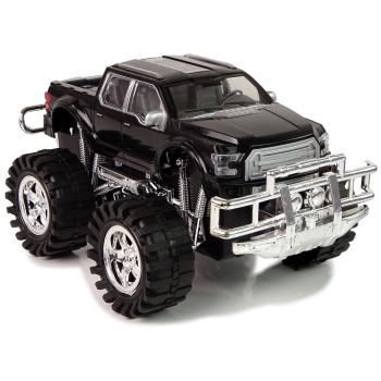 Zestaw Pojazdów Czarny Monster Truck Białe  Laweta 58 cm