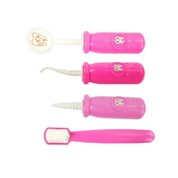 Zestaw Lekarski Dentysta Stojak Kroplówka Lekarstwa Strzykawka Wiertła Szczoteczka do Zębów