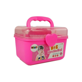 Zestaw Lekarski Dentysta Stojak Kroplówka Lekarstwa Strzykawka Wiertła Szczoteczka do Zębów