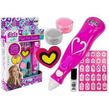 Zestaw Do Malowania Paznokci Brokat Dozownik Wzory