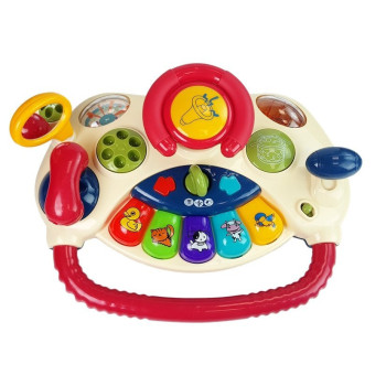 Interaktywna Kierownica dla dzieci Pianinko Odgłosy Zwierząt Telefon