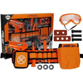 Zestaw Majsterkowicza Pas Narzędzia Wiertarka Śrubki Kleszcze Młotek