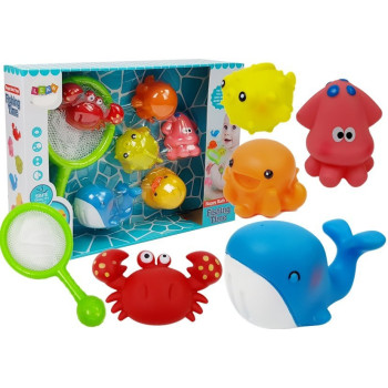 Zestaw do Kąpieli Zwierzątka Wodne Siatka Delfin Krab