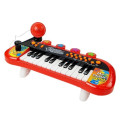 Keyboard Pianinko 24 Klawisze USB Mikrofon Czerwony