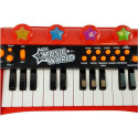 Keyboard Pianinko 24 Klawisze USB Mikrofon Czerwony