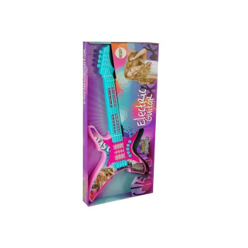 Gitara Elektryczna ze Światłami i Dźwiękami Różowa 62 cm