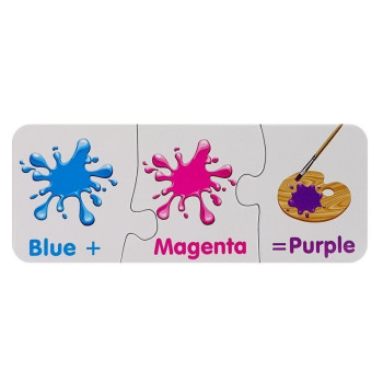 Puzzle Edukacyjne Kolory Angielski 10 Połączeń