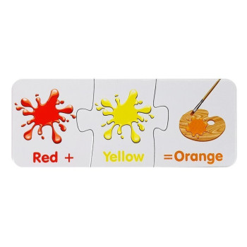 Puzzle Edukacyjne Kolory Angielski 10 Połączeń