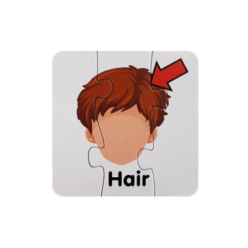 Puzzle Edukacyjne Układanka Części Ciała 10 Połączeń  Angielski