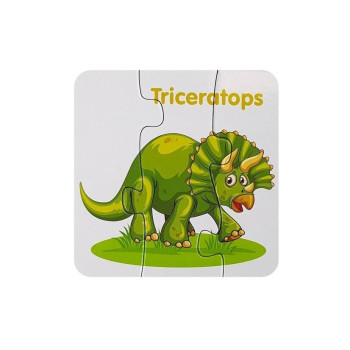 Puzzle Edukacyjne Dinozaury Angielski 10 Połączeń