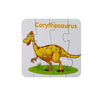 Puzzle Edukacyjne Dinozaury Angielski 10 Połączeń