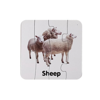 Puzzle Edukacyjne Układanka Dzikie Zwierzęta 10 Połączeń Angielski