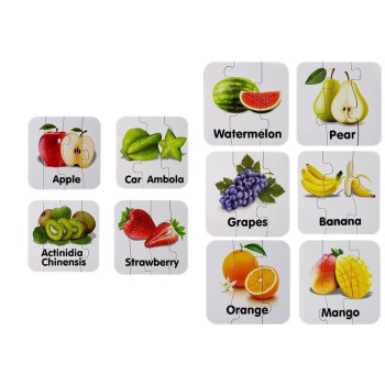 Puzzle Edukacyjne Układanka Owoce 10 Połączeń