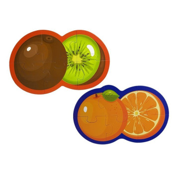 Puzzle Edukacyjne Dla Niemowląt Owoce 5 Części 40 Elementów