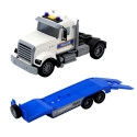 Zestaw Ciężarówka Policyjna Transportowa Helikopter Światła Dźwięki