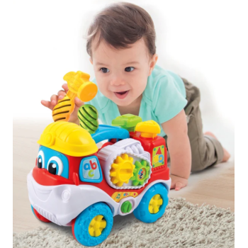 Interaktywna Ciężarówka Eugeniusz Drogowy Geniusz Śrubokręt i Młotek Język Polski Clementoni 50110