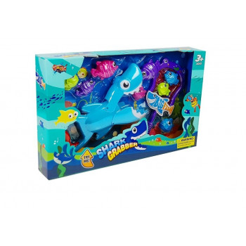 Gra Kąpielowa Rekin Łowca Rybek + Siatka Podbierak