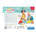 Clemmy Kolorowy Pociąg Sensoryczny Lokomotywa Wagony Klocki 70cm Clementoni 17961