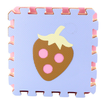 Miękkie Puzzle Mata Edukacyjna Pianka EVA Owoce Słodycze Pastelowe 16 el.