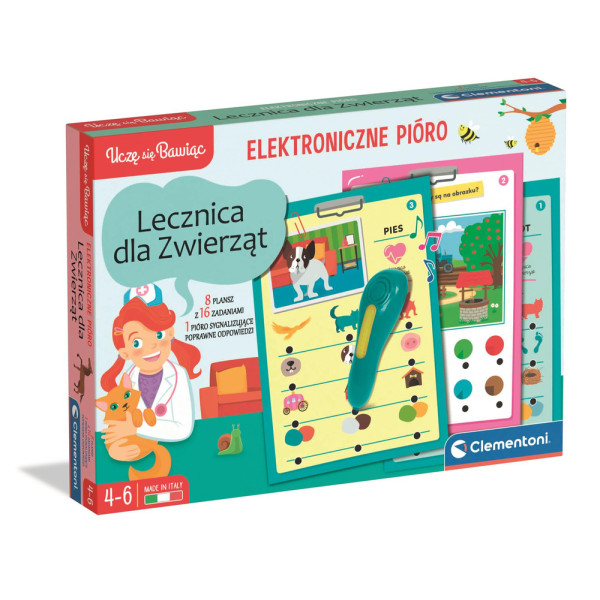 Mówiące Pióro 500 Pytań Lecznica Dla Zwierząt Uczę się Bawiąc Język Polski Clementoni 50389